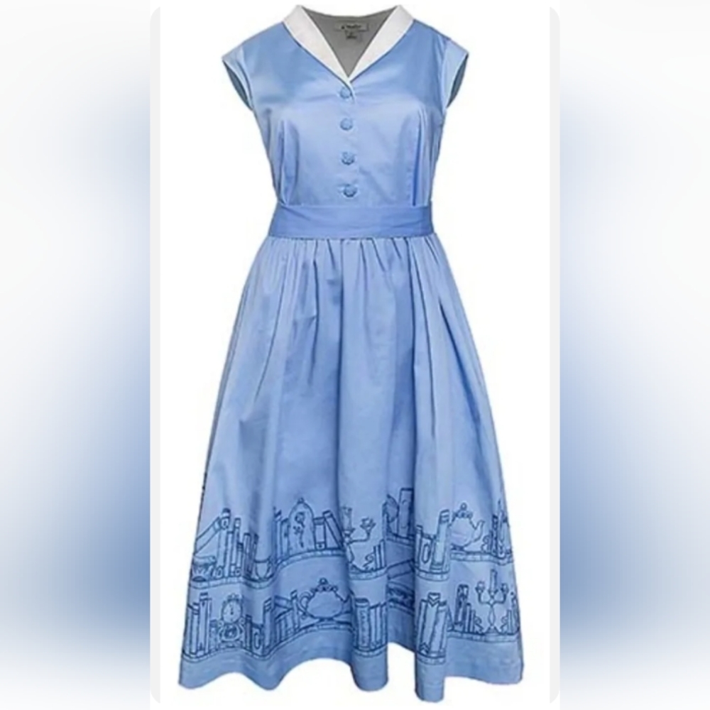 NWT DISNEY PARKS BELLE BLUE BEAUTY AND THE BEAST THE DRESS SHOP SIZE SMALL